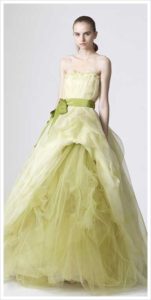 Vera-Wang-green-wedding-gown